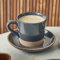 Kava Grey Stoneware Saucer